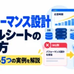 パフォーマンス設計の経験をスキルシートに書く方法と、評価される5つの実例・NG例・改善ポイントを紹介するサムネイル