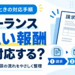 フリーランスエンジニアの報酬未払い・支払い遅延の対処法を解説する記事のサムネイル。未払いの請求書と時計のイラスト、対処するための5つのステップを紹介